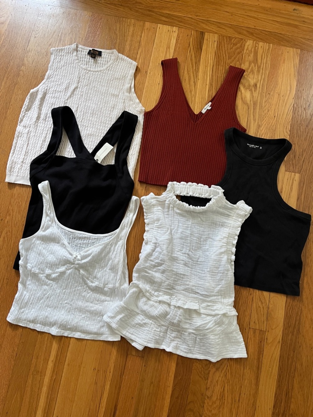 Madewell, Anthropologie, Abercrombie, ASOS Tank Top Shirt Bundle Size XL 6 piece